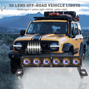 Système de <span class=keywords><strong>conduite</strong></span> <span class=keywords><strong>KLT</strong></span>, phares LED à double couleur jaune et blanc, phares de moto pour accessoires de voiture - Product Image 1