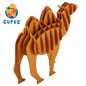 CUPUZ  Puzzle en papier 3D, modèle d'animal chameau, <span class=keywords><strong>kit</strong></span> <span class=keywords><strong>pour</strong></span> enfants, cadeaux <span class=keywords><strong>pour</strong></span> fêtes d'anniversaire, récompenses scolaires, cadeaux, piñata - Product Image 5