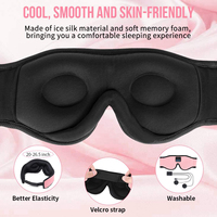 Masque oculaire Bluetooth 5.4 stéréo 3D pour le sommeil, bloquant la lumière, respirant, avec écouteurs intégrés pour le sommeil et le sport