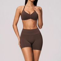 Conjunto Deportivo Sin Costuras para Mujer, Ropa de Gimnasio, 2 Piezas, Conjuntos de Fitness, Sujetador Deportivo para Mujer