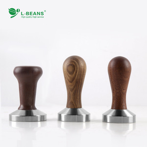 ที่กดกาแฟ L-Beans ขนาด 51/58 มม. ทำจากสแตนเลส ด้ามจับไม้พะยูง สำหรับทำเอสเพรสโซ - Product Image 2