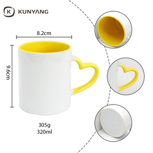 Hot bán đầy màu sắc xử lý thăng hoa <span class=keywords><strong>Mug</strong></span> gốm tim xử lý tùy chỉnh trống thăng hoa <span class=keywords><strong>Mug</strong></span> - Product Image 3