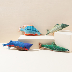 Fabricant vente en gros jouets pour chats poisson marin chat cataire jouet en peluche avec cataire - Product Image 3