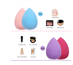 Juego de herramientas de maquillaje en <span class=keywords><strong>forma</strong></span> de <span class=keywords><strong>pera</strong></span> supersuave, hojaldre de huevo de doble uso para aplicaciones húmedas o secas, cosméticos a prueba de manchas en caja - Product Image 5