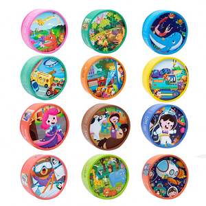 2025 unisexe dessin animé chaud dinosaure Tube Puzzles 100 pièces bricolage <span class=keywords><strong>jeux</strong></span> de société pour début bébé jouets éducatifs en bois pour - Product Image 3