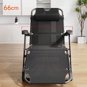 Chaise <span class=keywords><strong>de</strong></span> plage pliante Teslin en acier réglable et portable à double usage pour l'extérieur Chaise longue inclinable pour le soleil - Product Image 4