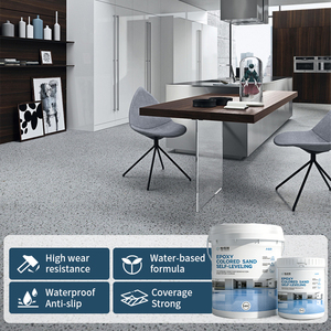 <span class=keywords><strong>Peinture</strong></span> époxy auto-nivelante effet marbre haute dureté anti-rayures, revêtement liquide pour sols en ciment - Product Image 3
