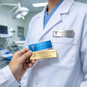 Placa de Identificación Magnética Personalizada de Metal con Reverso Resistente para Personal de Hotel, Restaurante y Oficina - Product Image 6