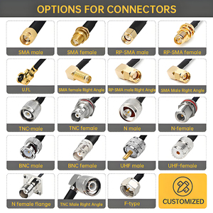 SMA nữ góc bên phải để SMA nam RF cáp đồng trục mất thấp rg316 mở rộng Pigtail cáp cho 2G 3G 4G ăng-ten - Product Image 5