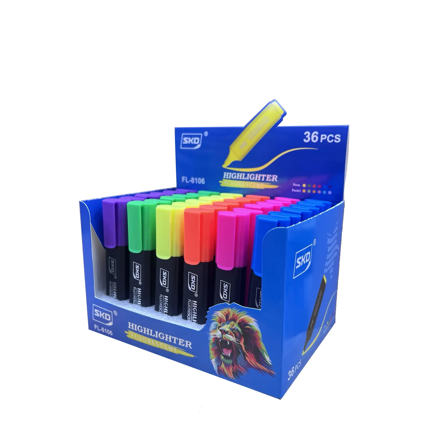 OEM/ODM fornitore accettabile evidenziatori colorati penna di dimensioni normali evidenziatore evidenziatore pennarello set con clip