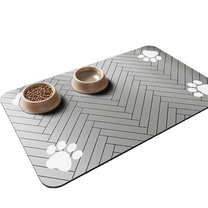 <strong>Cat</strong> Dog Food <strong>Mat</strong> Rapid Water Absorption Dog <strong>Mat</strong> Pet Waterproof Feeding <strong>Mat</strong> for Food and Water - Product Image 2