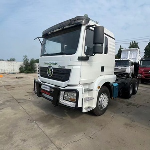 Truk Traktor Bekas Shacman Mesin Diesel Standar Emisi Euro 3 Penggerak 6x4 10 Roda Kemudi Kiri Merek Weichai Belakang - Product Image 1