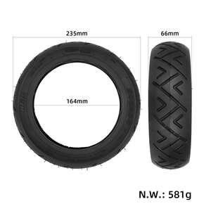Pneu tubeless ULIP 250x64 pour trottinette, roue de remplacement en caoutchouc durable avec valve - Product Image 2