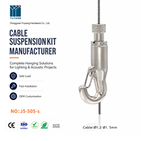 Clip de fixation pour câble en alliage de laiton réglable, à sortie inférieure, certifié CE, pour éclairage LED