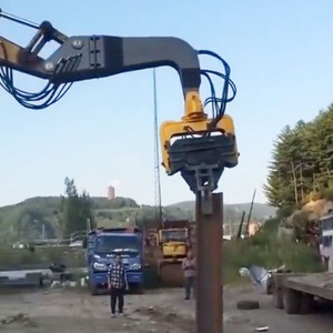 Hydraulic <b>Pile</b> <b>Driver</b> For Excavator With Steel Plate Vibration System Construction Use - Product Image 1
