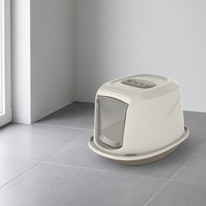 Bac à litière pour chat de qualité supérieure, design italien, durable, pratique, hygiénique, en matériau PP, accessoire de toilette, fermé - Product Image 3