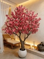 Arbre de cerisier artificiel réaliste personnalisable tendance Tik Tok Ins FB avec pot - pour la décoration intérieure, les espaces commerciaux, les designers d'intérieur