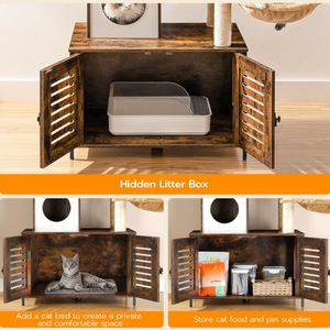 Groothandel Milieuvriendelijke Sisal Moderne Custom Kat Boom Kattenbak Krabplank Kat Bed Huisdier Nest Kast Hangmat Pet Kerst - Product Image 3