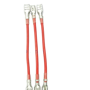 Konektor Terminal Spade Betina 10-12AWG 6.3mm, Kabel Harness Berujung Ganda dengan Selubung Isolasi untuk Peralatan Listrik - Product Image 1