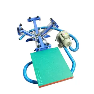 Vacuum 4 color plane screen printing machine