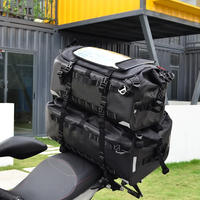 Haute qualité 40 litres étanche Durable moto côté sacoche arrière selle polochon queue sac pour cyclisme équitation sacs boîtes