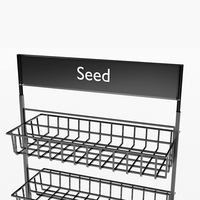 Présentoir personnalisé pour semences de légumes Présentoir au sol en métal Présentoir pour semences pour magasin de détail et supermarché