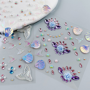 Cinque e dieci Set di gioielli artigianali con strass ecologici autoadesivi con gemme per viso disegni personalizzati per <span class=keywords><strong>tatuaggi</strong></span> per bambini - Product Image 3
