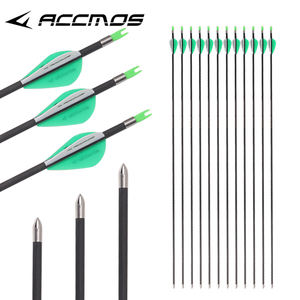 ID4.2mm 폭발 방지 링이 있는 순수 카본 화살 Sp300 350 500 600 700 800 900 1500 양궁 리커브/컴파운드 활 사냥용 - Product Image 1