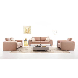 Divano a Due Posti per Soggiorno in Vendita, Moderno Divanetto <span class=keywords><strong>Rosa</strong></span> <span class=keywords><strong>e</strong></span> <span class=keywords><strong>Grigio</strong></span>, Mobili Imbottiti in Tessuto per Hotel - Product Image 6