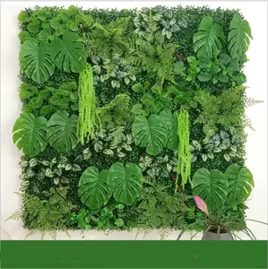 Vente en gros décoration intérieure jardin plante verte artificielle mur extérieur mur artificiel retardateur de flamme et protection uv
