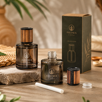 Diffuseur de parfum pour voiture avec logo personnalisé, flacon vide de 120 ml avec bouchon et boîte d'emballage