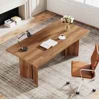 Tribesigns Bureau de bureau moderne en bois, table de direction de taille généreuse Bureau de patron de haute qualité pour un espace de travail productif