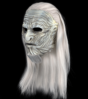 Masque intégral en latex d'Halloween, effrayant, Roi des Glaces Squelette, accessoire de cosplay pour décoration de fête d'ambiance hantée