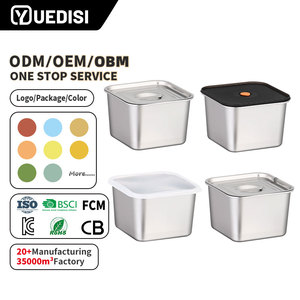Yuedisi Multi Sizes Snacks Food Storage Box <strong>Set</strong> Salt Sugar Spice Stainless Steel Seasoning Storage Box - Product Image 1