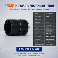 Objectif de caméra industrielle 1,1'' 25MP 35mm à monture C, mise au point manuelle de l'iris, objectif haute résolution pour systèmes d'automatisation et de vision industrielle