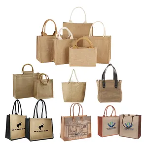 नवीनता उपहार कपड़े पुन: प्रयोज्य फोल्डिंग शॉपिंग बैग लिनन हैंडहेल्ड टोट बैग कस्टम लोगो मुद्रित किराना पुन: प्रयोज्य हस्तनिर्मित बैग