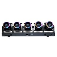 Barra de Luces LED RGBL Tornado Móvil de 5x120w para Interiores con Anillo Hola para DJ y Bares