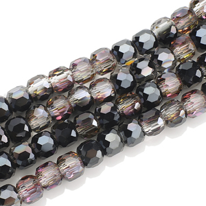 Zhubi, 80 Uds., cuentas de cristal en forma de tambor, hebra de 8MM, cuentas de cristal redondas facetadas con agujero grande para fabricación de joyería, pulsera DIY - Product Image 6