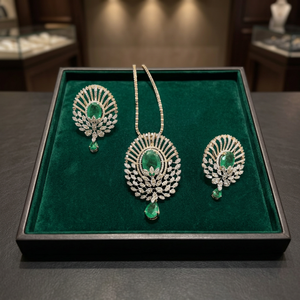 Conjunto de Pendientes y Colgante de Diamantes Redondos de Corte Brillante en Oro Real de 14K, 6.50ct, Diamantes Naturales con Certificación IGI VS-SI, Joyería de Lujo - Product Image 1