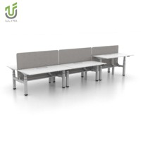 Bureau électrique réglable autoportant IULTRA au design flottant, télécommande, écologique, idéal pour les espaces restreints et les zones de réception