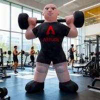 Logo gonflable fait sur commande d'impression de la publicité d'hommes de gymnase pour les magasins de clubs de gymnase accessoires gonflables de vente chaude à prix d'usine
