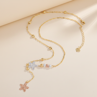 Collier tendance en chaîne à maillons perlés plaqué or 18 carats avec pendentif cœur pour femme, idéal pour un cadeau