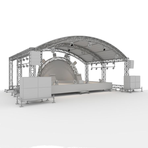 ระบบโครงถักหลังคาเวทีอลูมิเนียมสำเร็จรูปสำหรับคอนเสิร์ต/งานแต่งงาน ทนทาน รองรับน้ำหนักได้ดีเยี่ยม พร้อมระบบแสดงผลแสงสีสำหรับดีเจ - Product Image 1