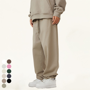 Pantalon de survêtement unisexe en coton mélangé respirant et décontracté Logo personnalisé Joggers surdimensionnés pour Streetwear Joggers confortables pour hommes et femmes - Product Image 4