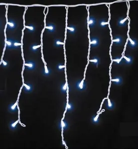 Decor Decorative Hanging Outdoor Icicle String Lights Garland Christmas Warm White Led Falling Icicle Dripping Curtain