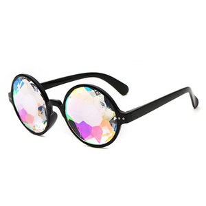 <span class=keywords><strong>Lunettes</strong></span> de soleil rondes kaléidoscopiques pour hommes et femmes, <span class=keywords><strong>lunettes</strong></span> de fête psychédéliques à prisme diffracté, <span class=keywords><strong>lunettes</strong></span> EDM pour femmes - Product Image 2