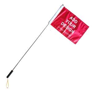 Bandera Rectangular Ecológica Personalizada con Asta Telescópica de Acero Inoxidable e Impresión Digital - Product Image 1