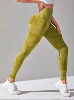 Dropshipping Leggings personnalisés en marbre Tie Dye Leggings sans couture Butt Scrunch Leggings Booty Tie Dye Collants doux Pantalons de yoga push up pour femmes