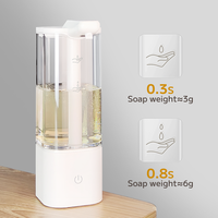 Distributeur de shampoing de salle de bain rechargeable 550ml bon marché Distributeur de savon automatique liquide pour les mains en plastique de cuisine fixé au mur