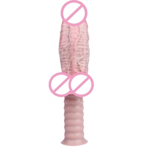 Dildo de Silicona de Doble Capa de 11.1 Pulgadas con Mango Largo, Estimulador de Pene y Ano, Tapón de Masturbación Vaginal, Estimulación del Punto G, Juguete Sexual para Mujeres - Product Image 4